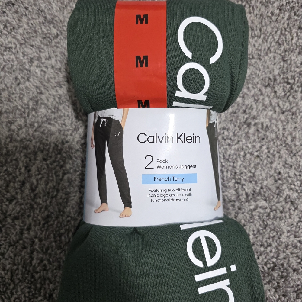NWT Calvin Klein Black And Green Women's Joggers - 2 Pack